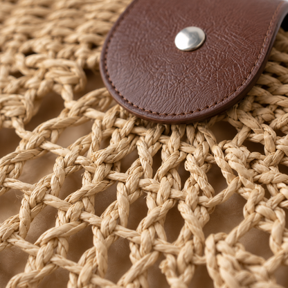 Cartera Luna — Bandolera Semicircular Tejida a Mano