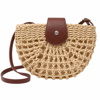 Cartera Luna — Bandolera Semicircular Tejida a Mano